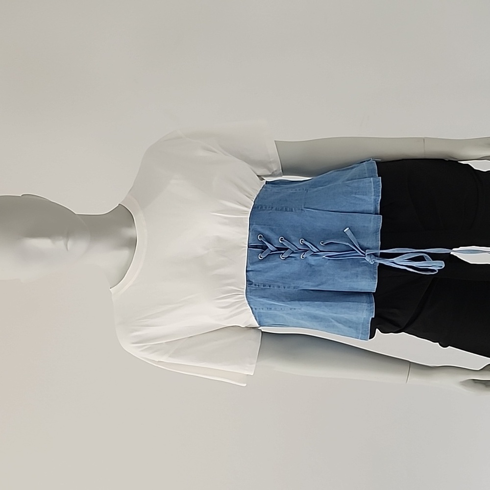 MUY MUY White  Corset Tie Waist